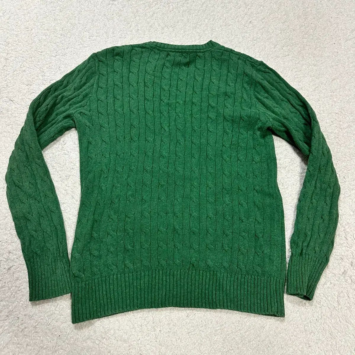 ポロラルフローレン ケーブルニット グリーン - メルカリ