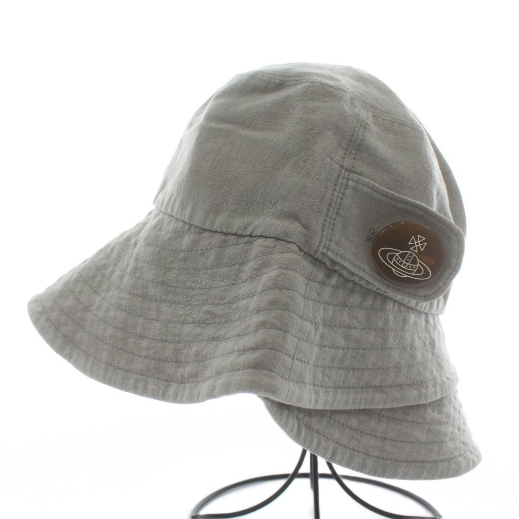 ヴィヴィアン　グレー バケットハット M ヴィヴィアンウエストウッド Vivienne Westwood 帽子 バケットハット