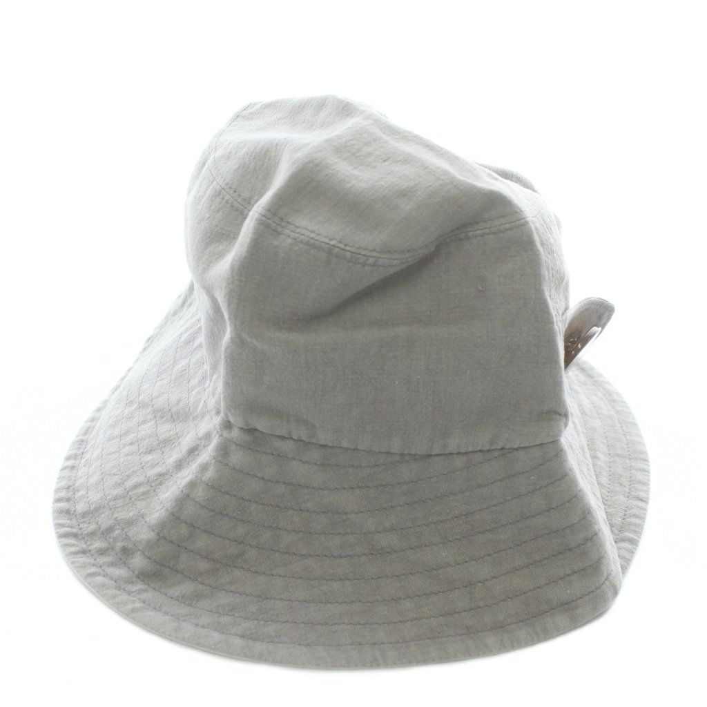 ヴィヴィアンウエストウッド Vivienne Westwood 帽子 バケットハット バケハ 麻 リネン オーブ M グレー |XZ GY 14
