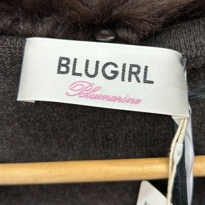 未使用品 Blugirl ブルーガール 刺しゅう入り フェイクファー トリム  
