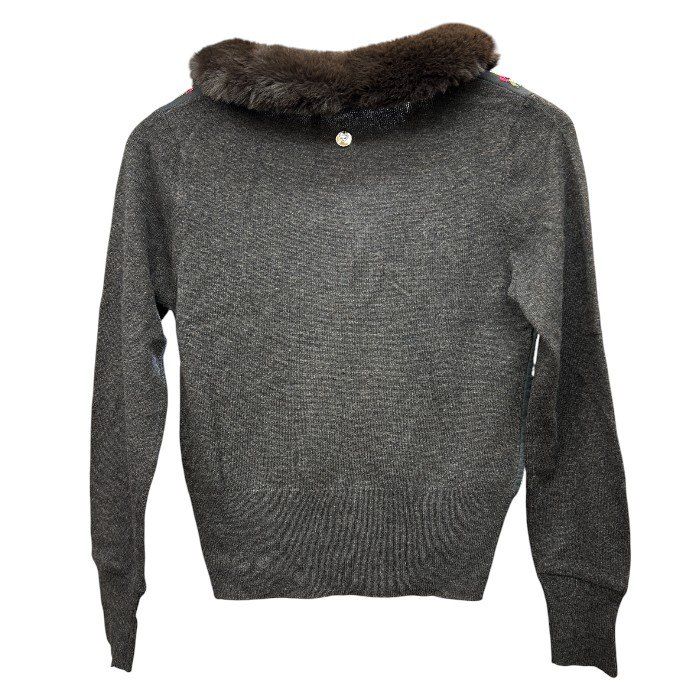 未使用品 Blugirl ブルーガール 刺しゅう入り フェイクファー トリム  