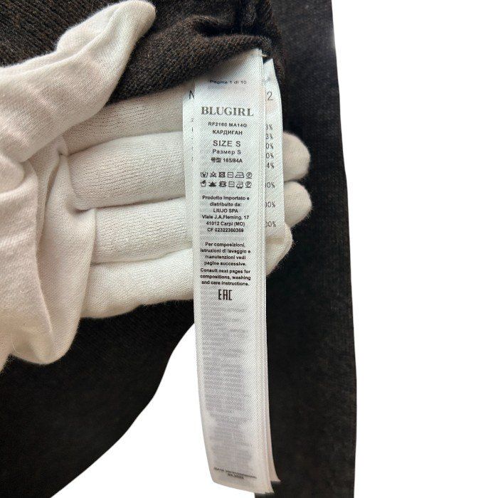 未使用品 Blugirl ブルーガール 刺しゅう入り フェイクファー トリム  