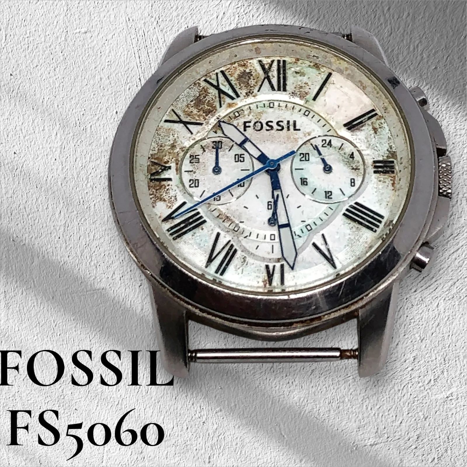 FOSSIL フォッシル FS5060 クロノグラフ ラウンド シルバー メンズ 