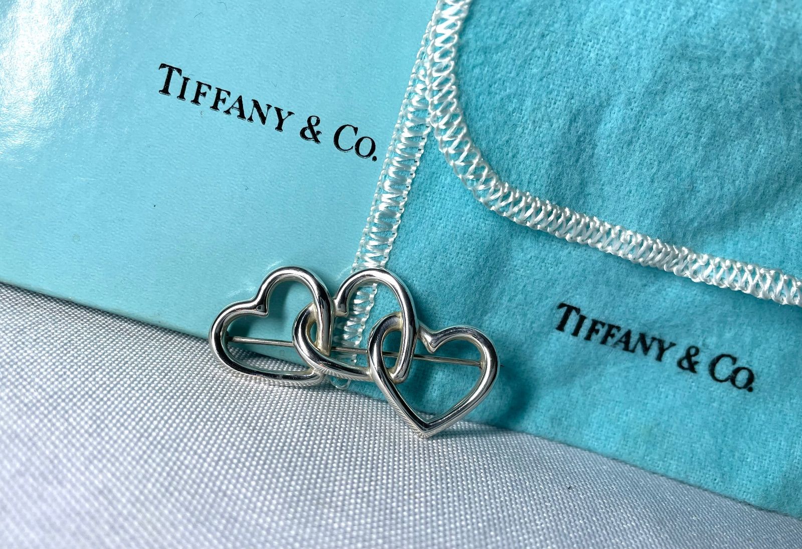 Tiffany ティファニー トリプルオープンハート ブローチ ヴィンテージ