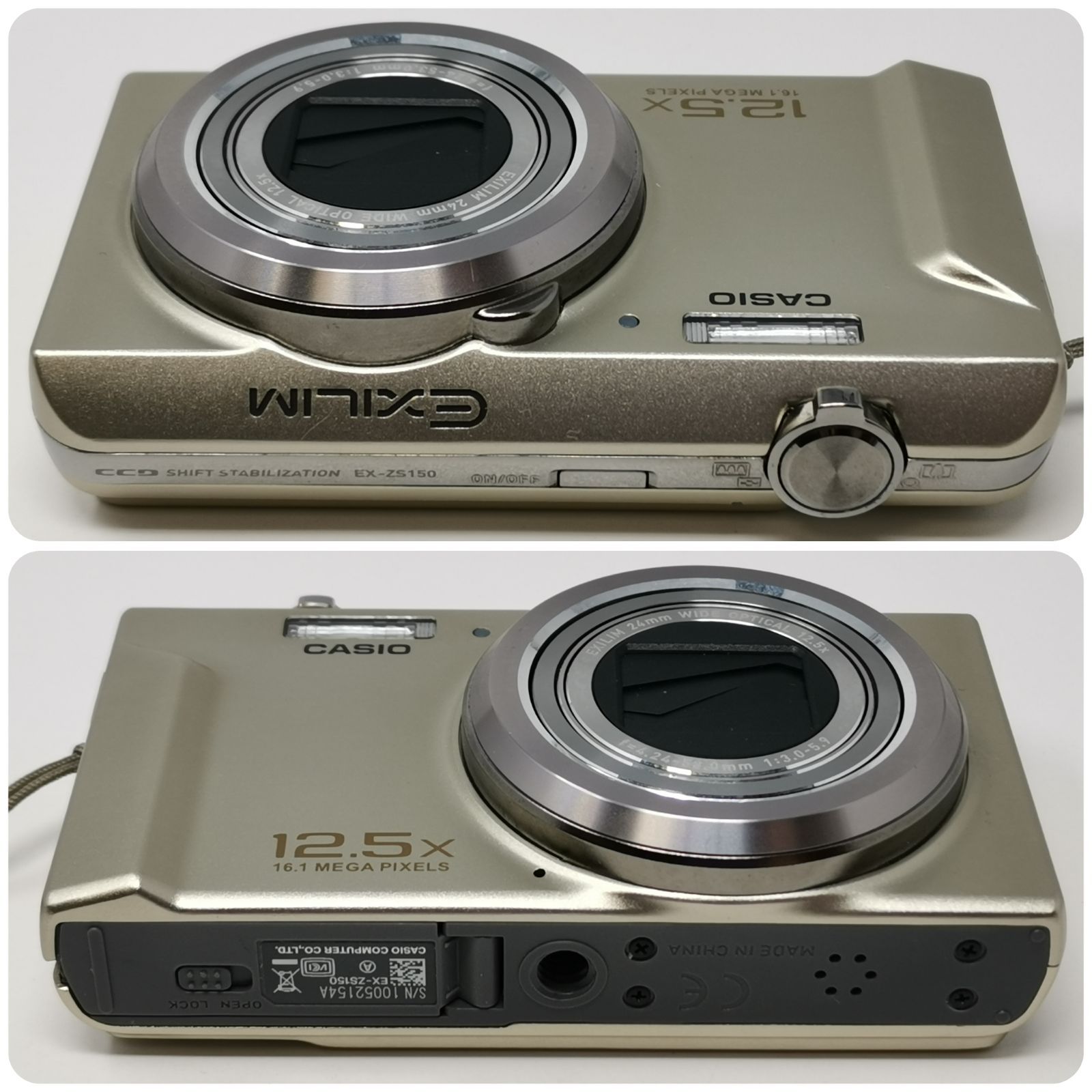 カシオ EX-ZS150 シルバー 動作確認済み デジカメ デジタルカメラ 充電