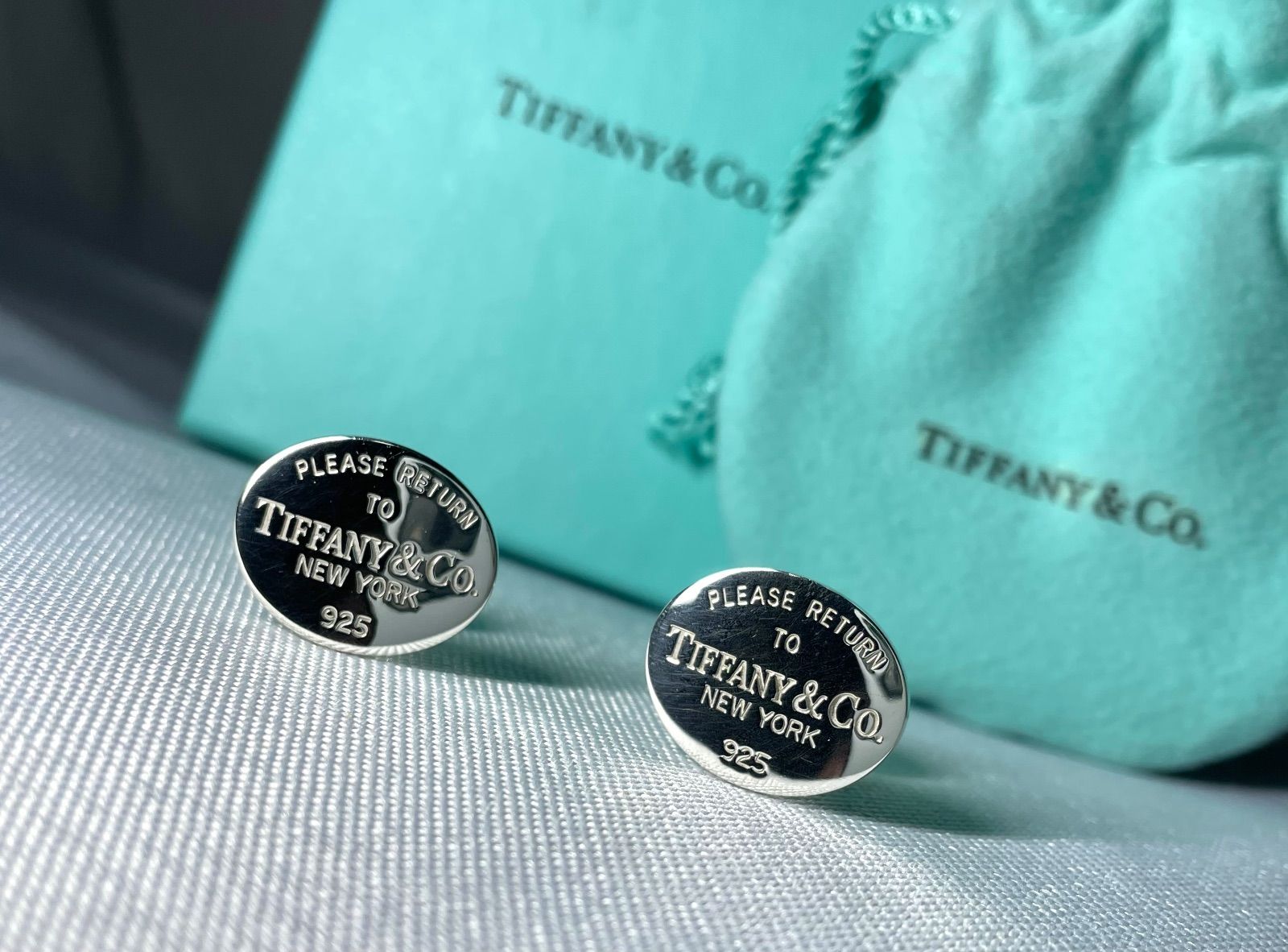 美品 Tiffany リターン トゥ ティファニー カフス カフリンクス ボタン