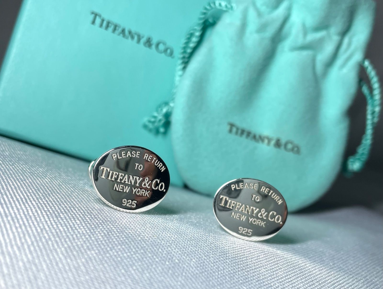 美品 Tiffany リターン トゥ ティファニー カフス カフリンクス ボタン