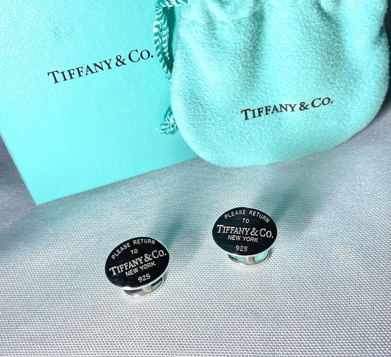 美品 Tiffany リターン トゥ ティファニー カフス カフリンクス ボタン