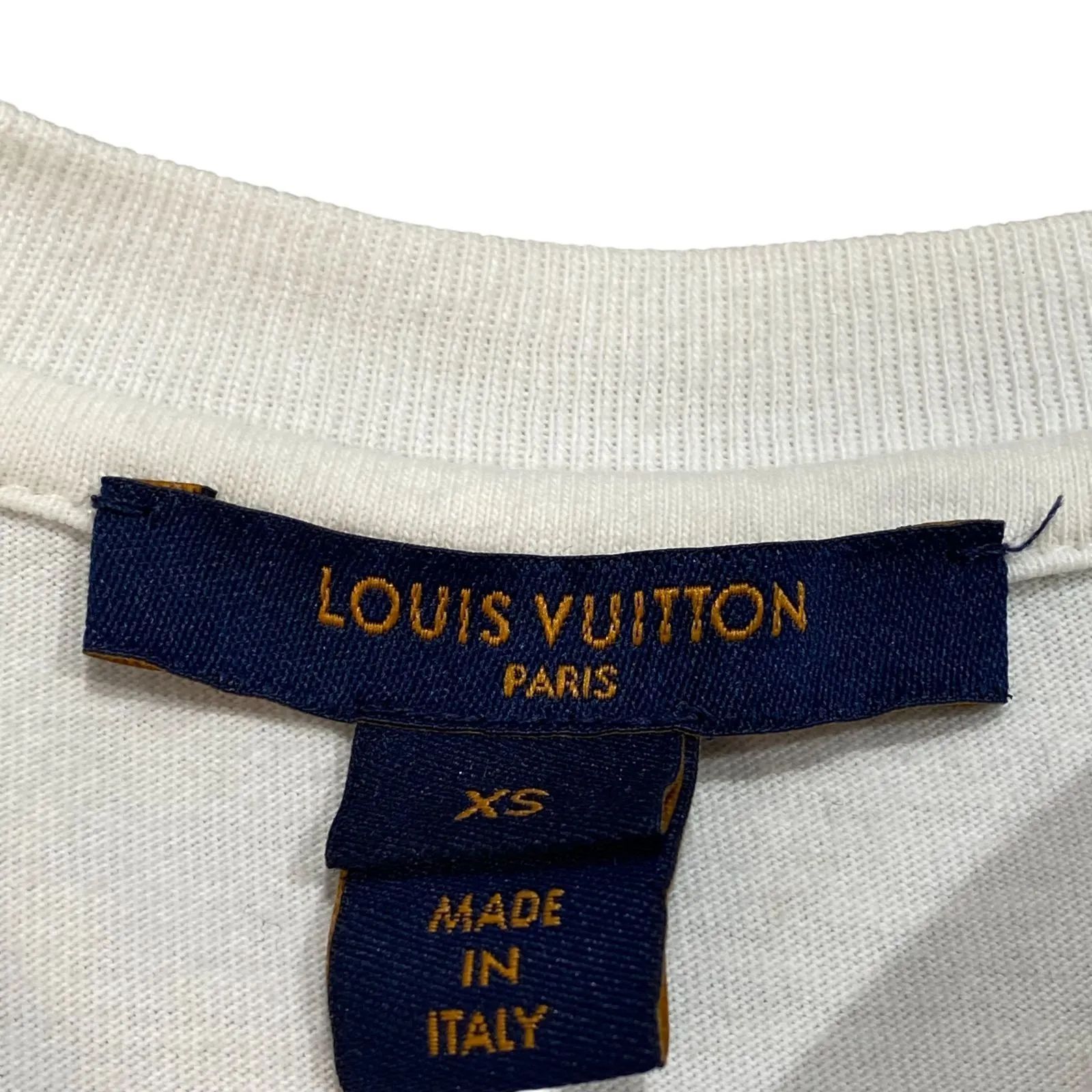 LouisVuitton 美品　チェーン付き　プリントTシャツ LOUIS VUITTON】ルイヴィトン『チェーン 半袖Tシャツ sizeL』RW191W