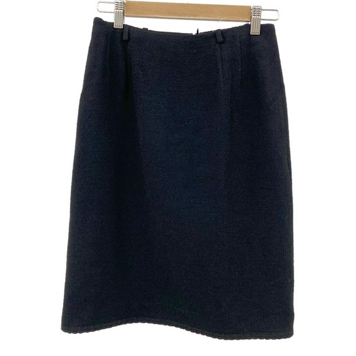 Rene(ルネ) スカート サイズ36 S レディース美品 - 黒 ひざ丈/TISSUE