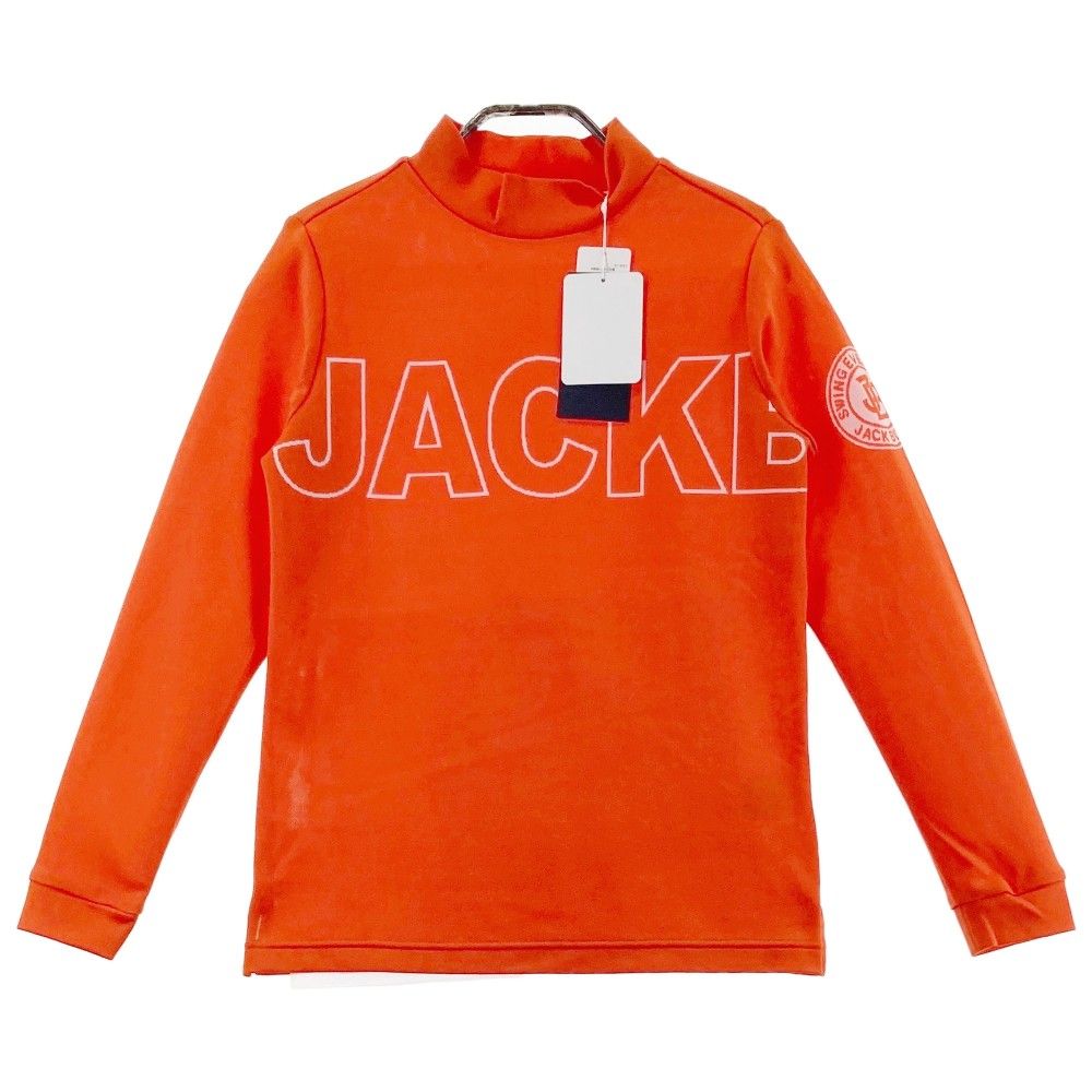 オレンジ 4サイズM モックネックシャツ ジャックバニー 新品 ゴルフウェア オレンジ 4サイズM モックネックシャツ ジャックバニー 新品 ゴルフ