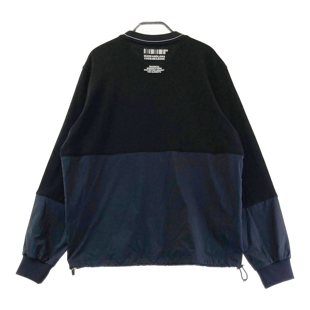 MARK＆LONA ゴルフウェア　長袖 MARK&LONA マークアンドロナ ジップ 長袖Tシャツ 裏起毛 ネイビー系 48