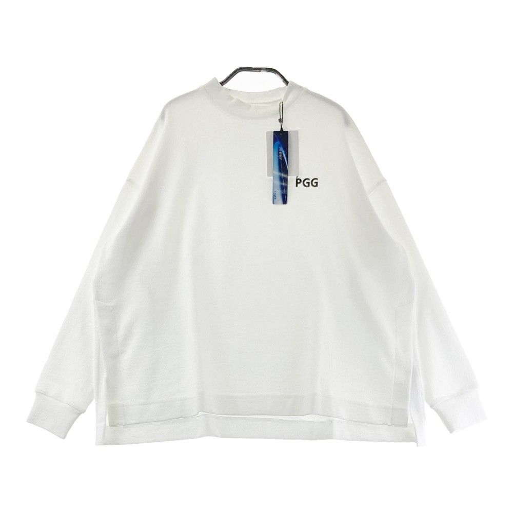 サイズ 0 PGG PEARLY GATES パーリーゲイツ ハイネック 長袖Tシャツ ホワイト系 ゴルフウェア レディース ストスト