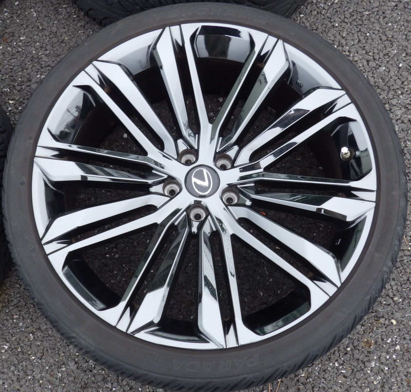 D 1644 レクサス RX OP モデリスタ 22 in 9 J 35 PCD 114.3 ヨコハマ パラダ SPEC-X 255|35 R スーパーブライトクローム タイヤホイールセット