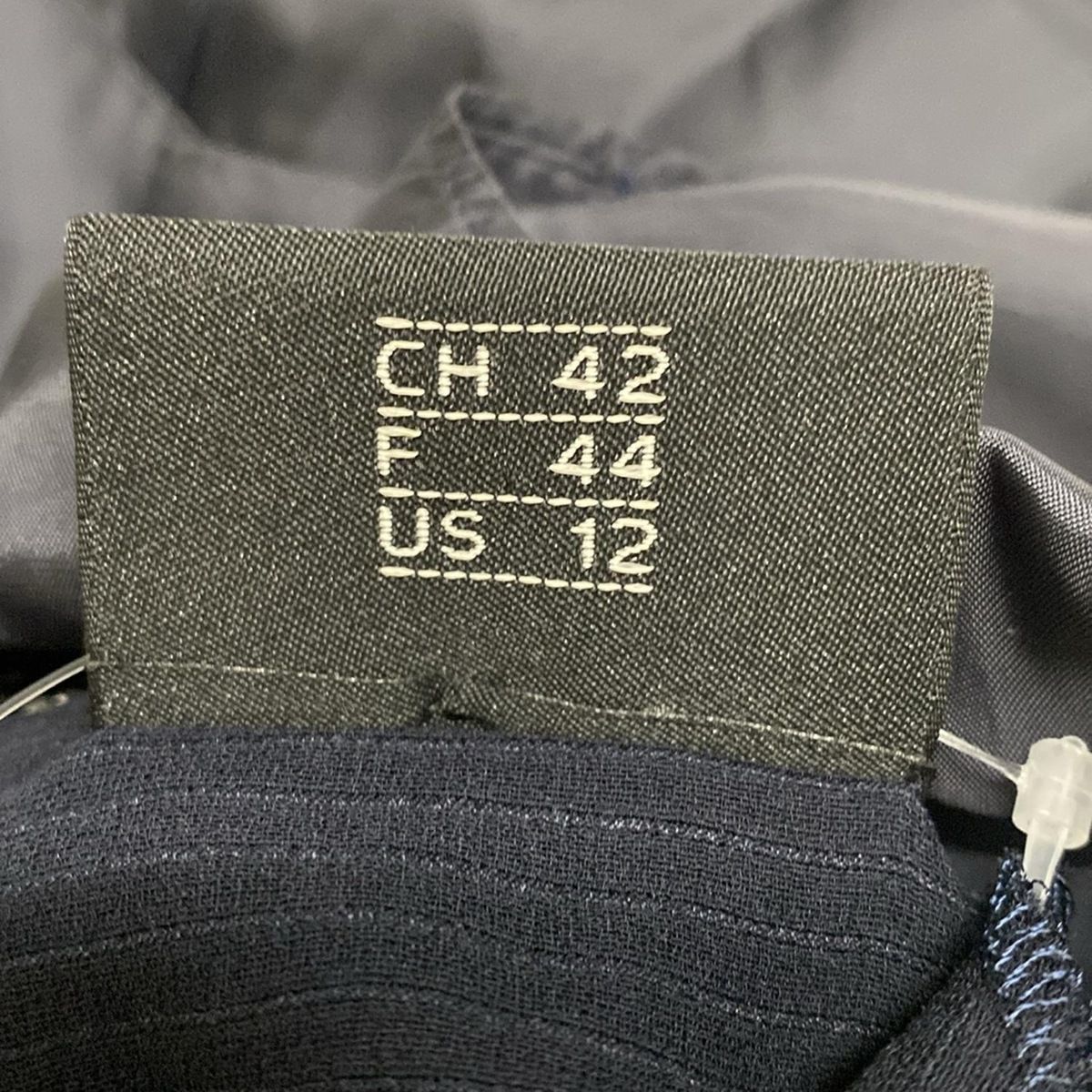 アクリス ワンピース サイズCH 42 レディース美品 - ダークネイビー×白