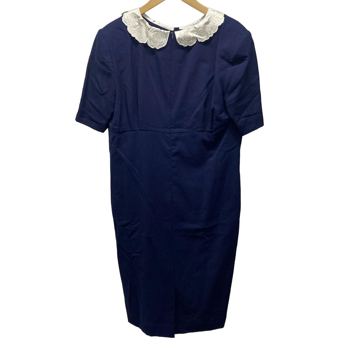 DIOR|ChristianDior ディオール|クリスチャンディオール ワンピース サイズ13 L レディース - ネイビー×アイボリー