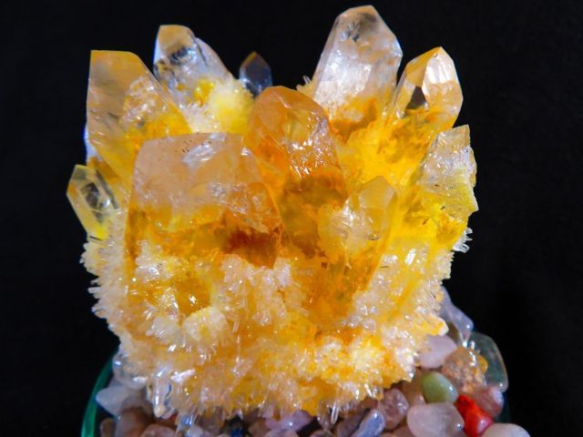 【⭐️魔除け開運の耀き⭐️】オレンジ色 ブラジル産 シトリン クラスター 天然石 絶品☆超美しい☆浄化済み☆ブラジル産☆ 天然水晶宝石☆シトリン