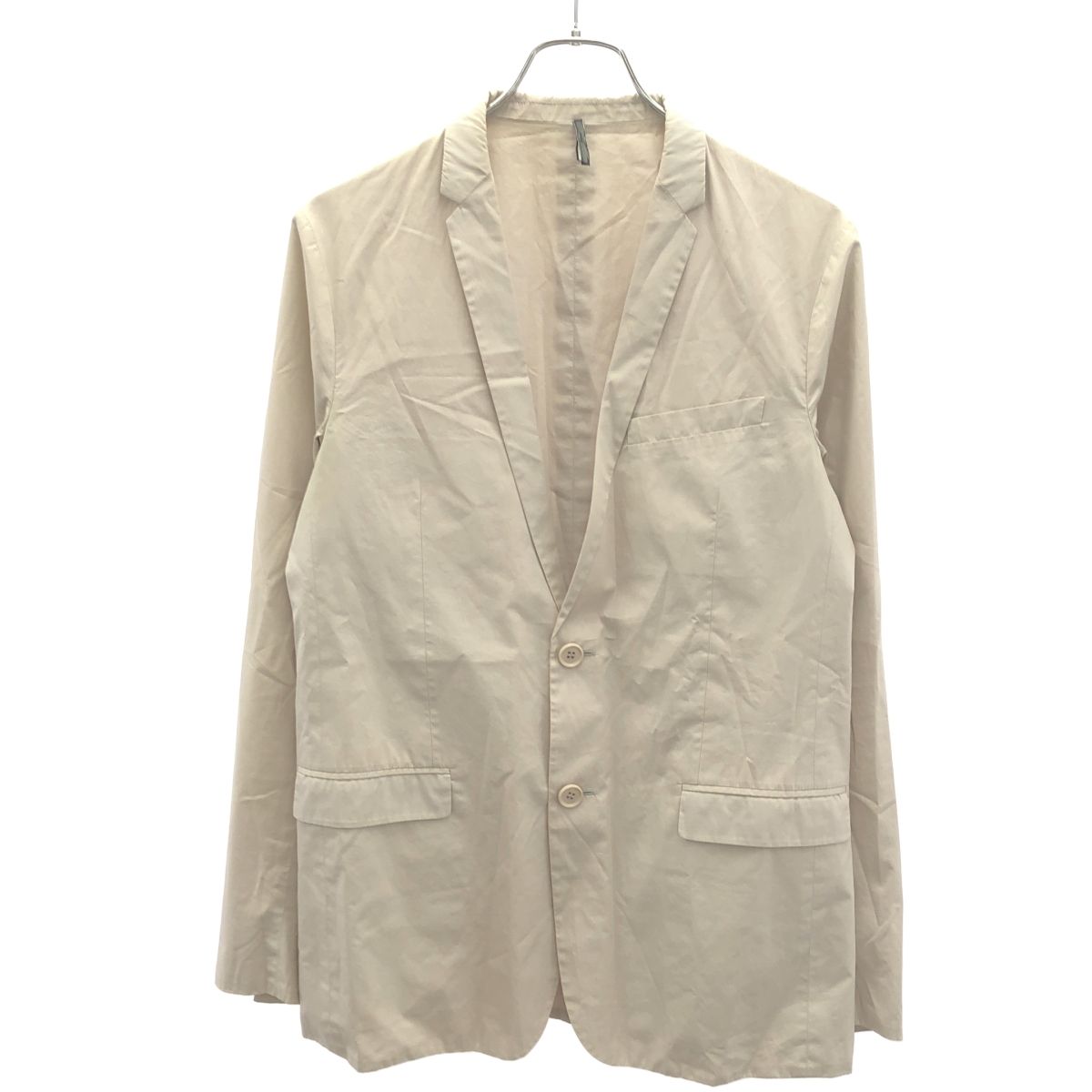 Dior HOMME ディオールオム 10 SS ナローラペルテーラードジャケット ベージュ 46