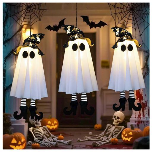ハロウィン ゴースト ランプ ハロウィンゴーストライトウィッチゴースト装飾ライトLED電球付き電池