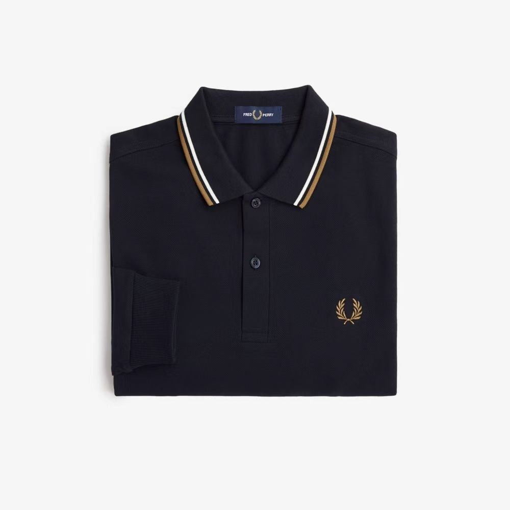 新品未使用】FRED PERRY フレッドペリー 長袖ポロシャツ ブラック