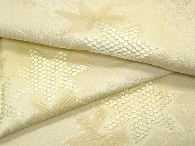 平和屋着物▽上質な小紋 地紋起こし 流水楓文 暈し染め 正絹 逸品