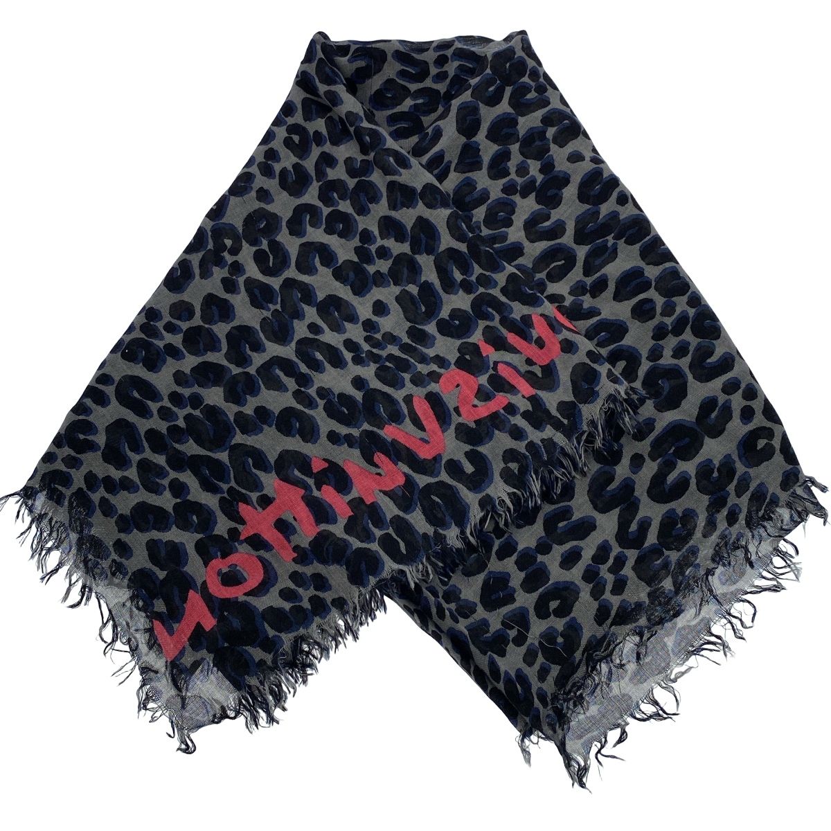 LOUIS VUITTON ルイヴィトン エトール・レオパード カシミヤシルク