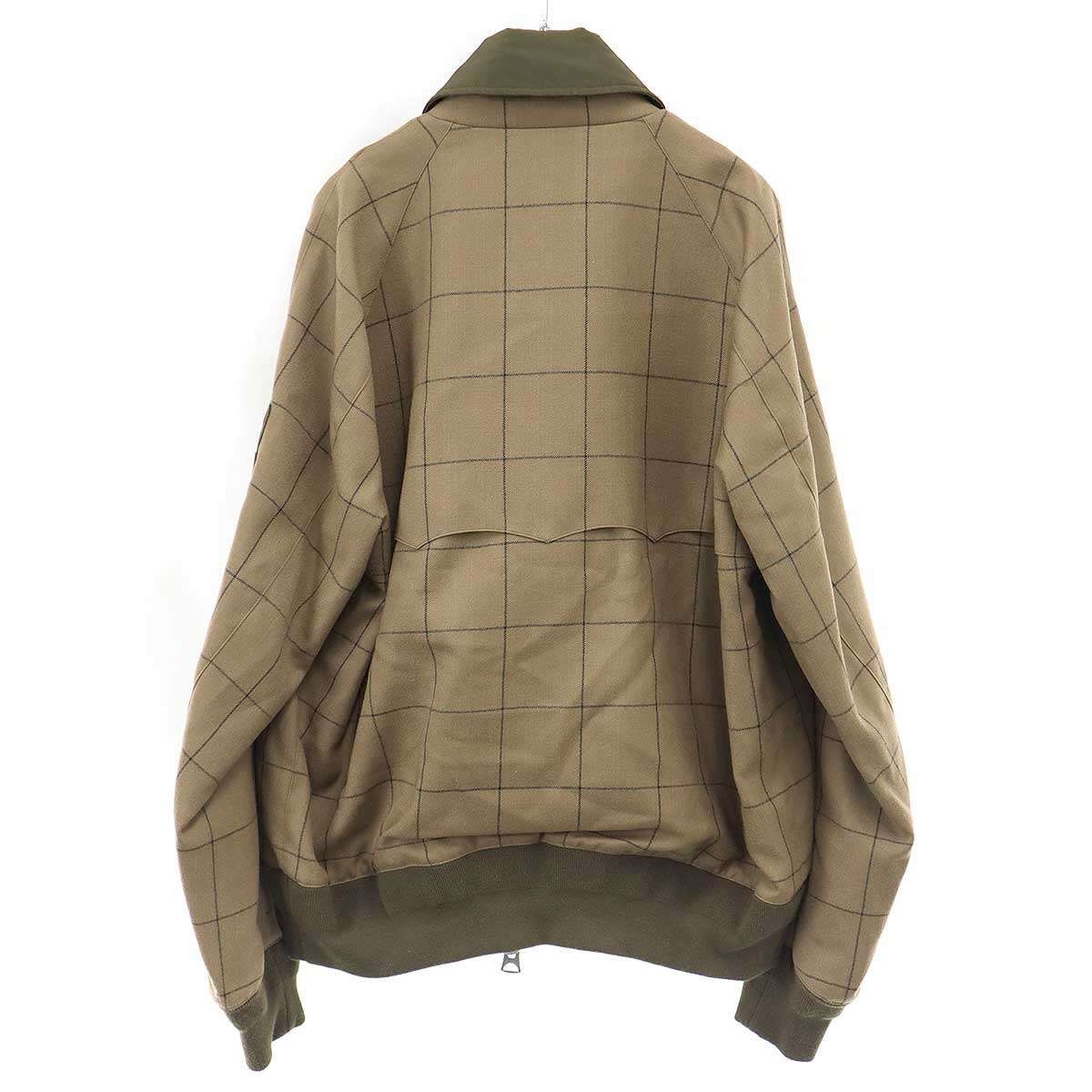 sacai サカイ 24AW Windowpane Blouson ジップアップジャケット 24
