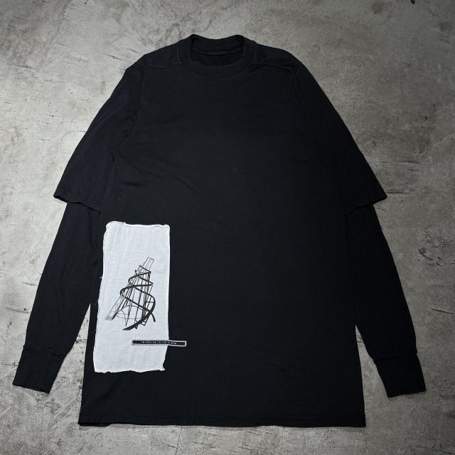 RICK OWENS DRK SHDW HUSTLER L|S T-SHIRT SIZE-S -RNEP 1 リックオウエンス ダークシャドウ ハスラー長袖Tシャツ