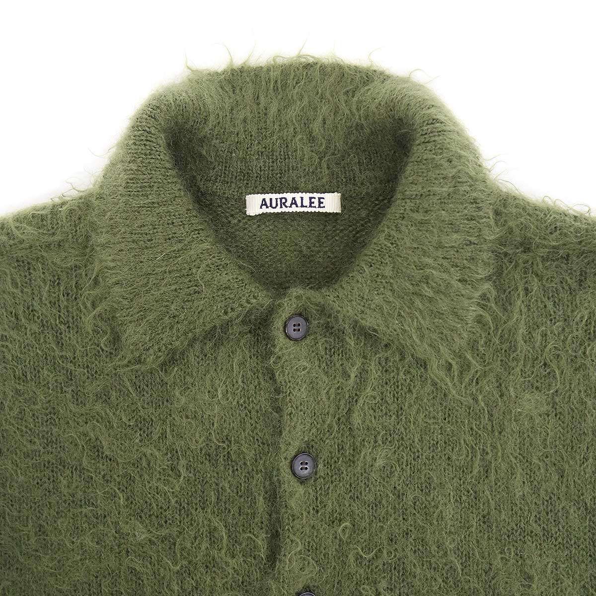 AURALEE オーラリー 25AW BRUSHED SUPER KID MOHAIR KNIT POLO モヘア 