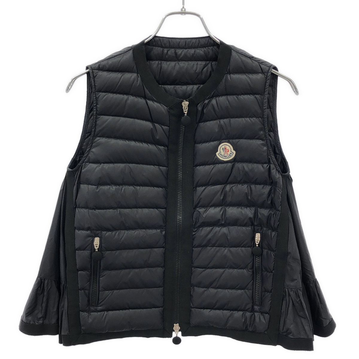 MONCLER ダウンベスト モンクレール sacai コラボ　ブラック MONCLER×sacai モンクレール サカイ HITOMI GILET ダウンベスト