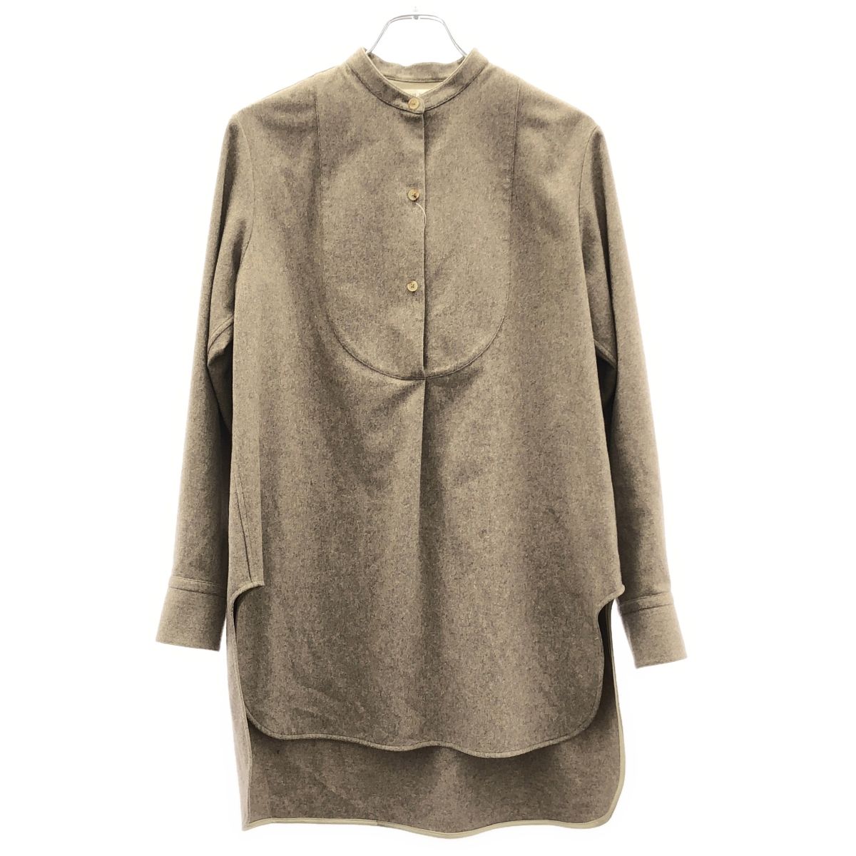 THE ROW ザ ロウ カシミヤバンドカラーシャツ 4756 W 1392 ベージュ 0