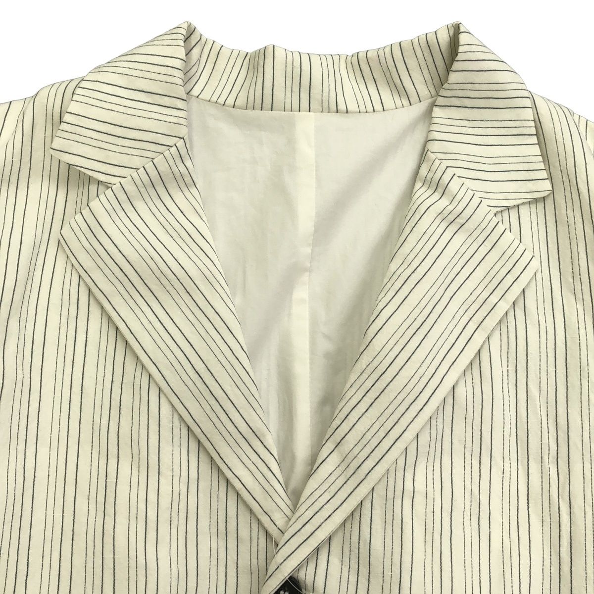 Bergfabel バーグファベル MOON COAT コットンリネンストライプ