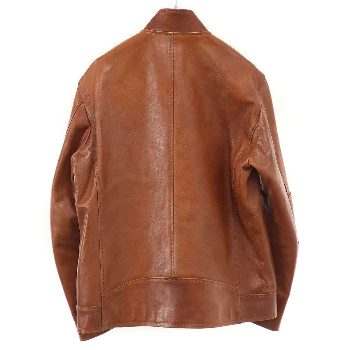 ANSNAM アンスナム シングルレザーライダースジャケット ブラウン 02