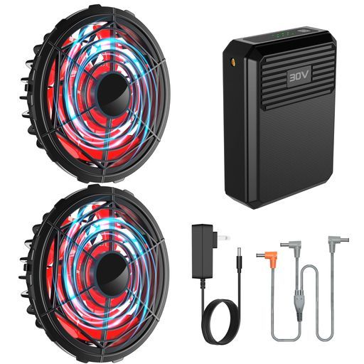 空調作業服 ファンバッテリーセット 40000mAh大容量 空調作業服ファンバッテリーセット最新30V超高出力40000mAh大容量