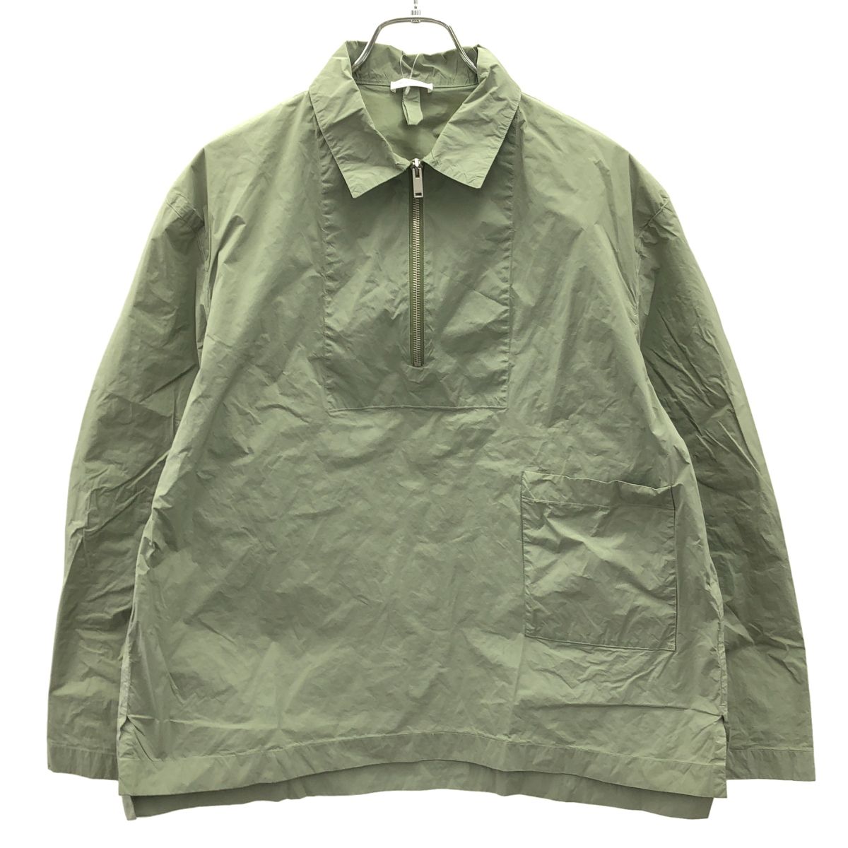 JIL SANDER ジルサンダー 19 SS ハーフジップロングプルオーバートップス グリーン 46