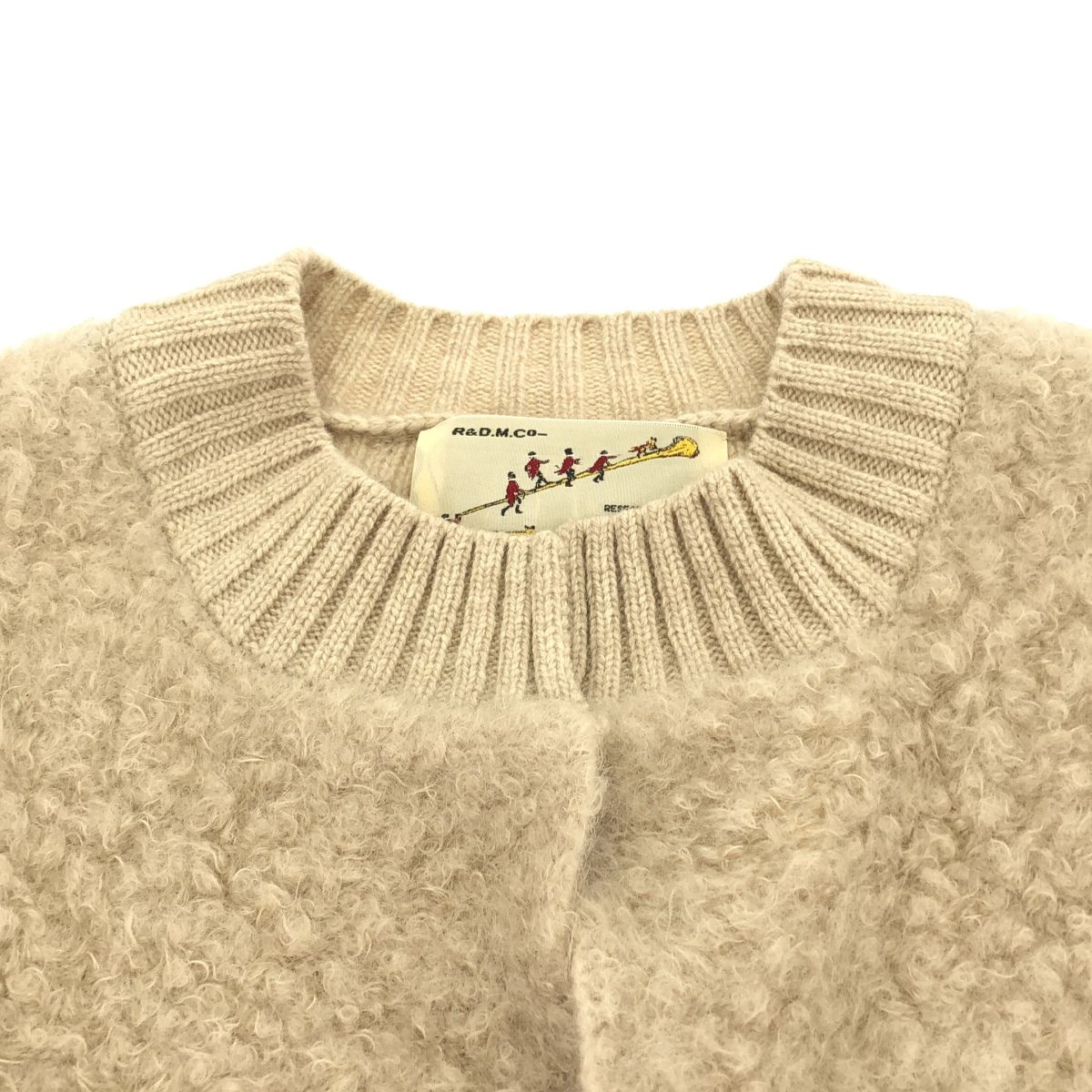 R&D.M.Co- オールドマンズテーラー モヘアパイルニットカーディガン  