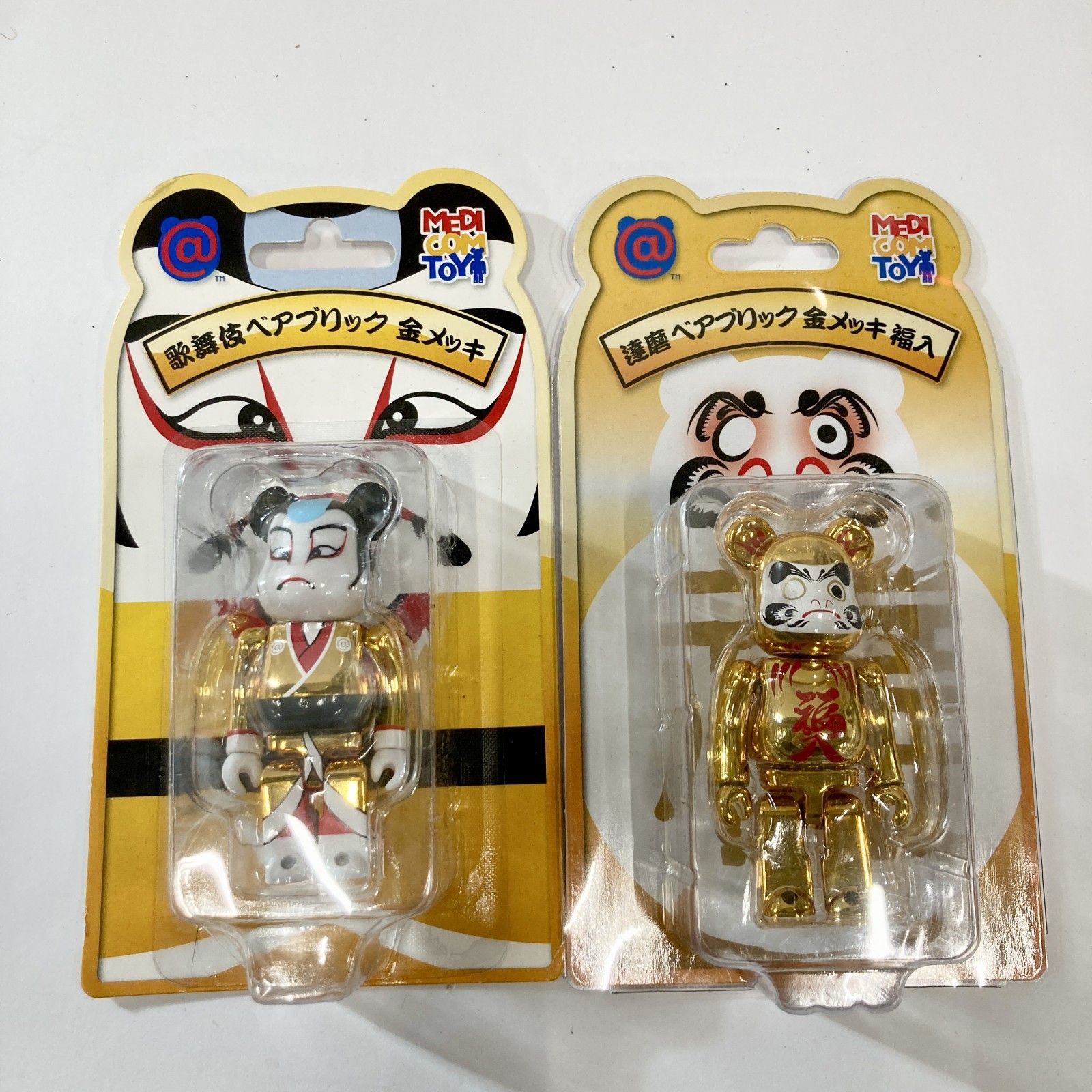 ☆ BE@RBRICK ベアブリック 2点 まとめ商品 達磨 金メッキ 福入/歌舞伎 