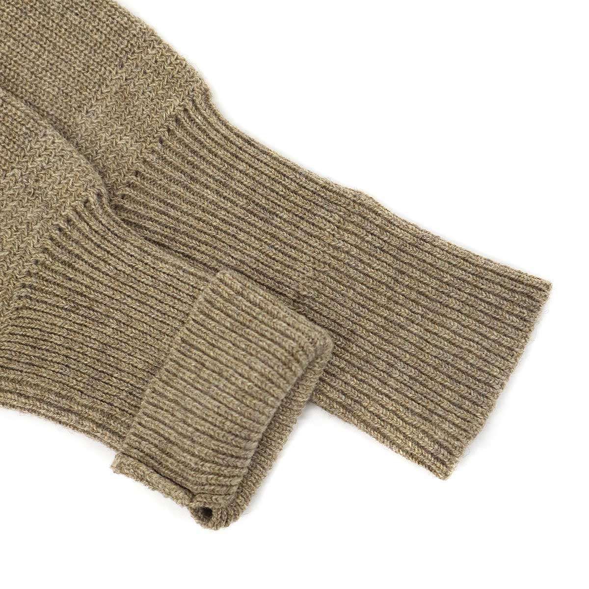 MAATEE＆SONS マーティーアンドサンズ 25AW FINELAMB×SHET ARMY SWEATER モックネックニットセーター MT5303-0116B ベージュ 2 MAATEE＆SONS マーティーアンドサンズ 25AW FINELAMB×SHET ARMY