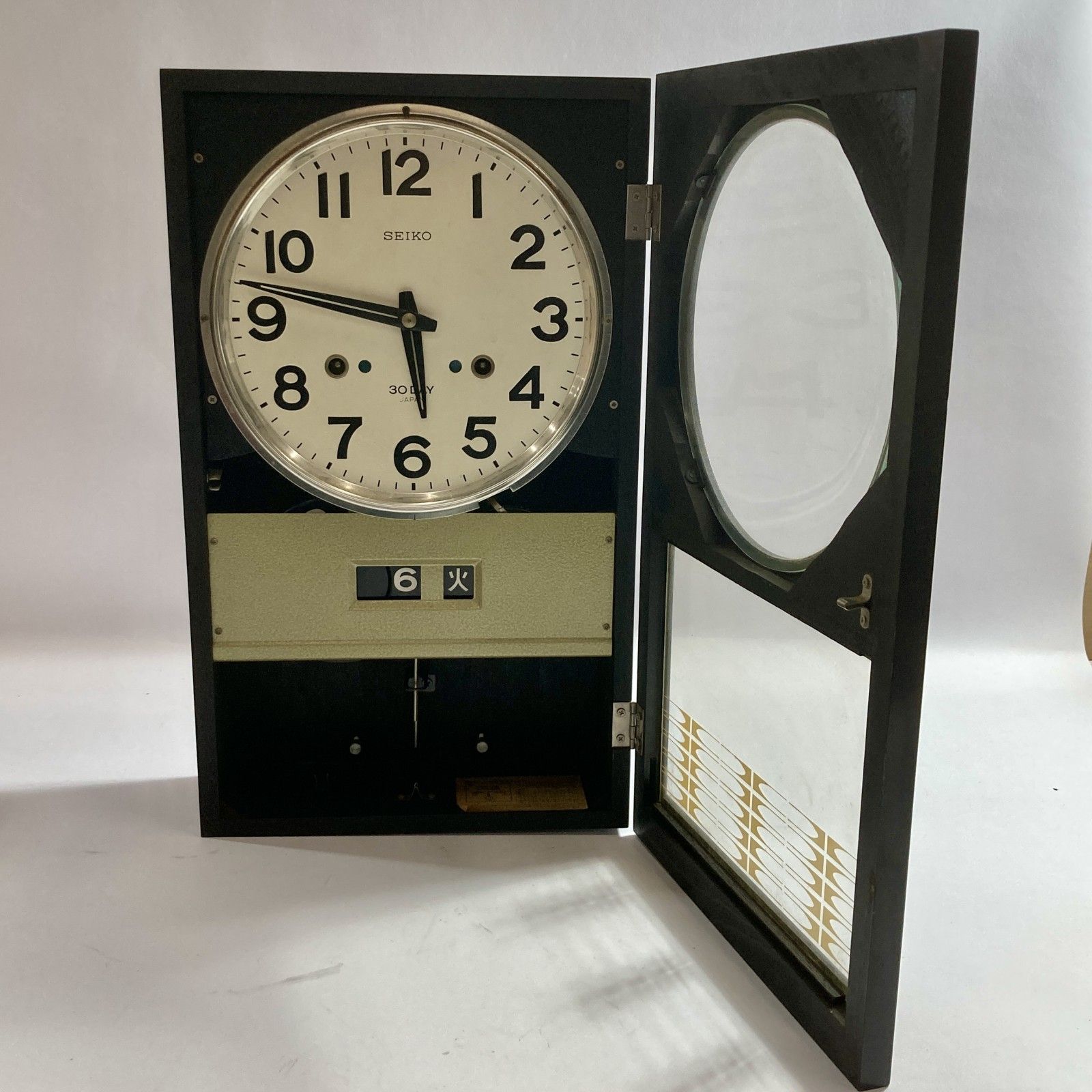 ☆ 希少 SEIKO セイコー 1ヶ月巻掛時計 カレンダー ゼンマイ式振り子