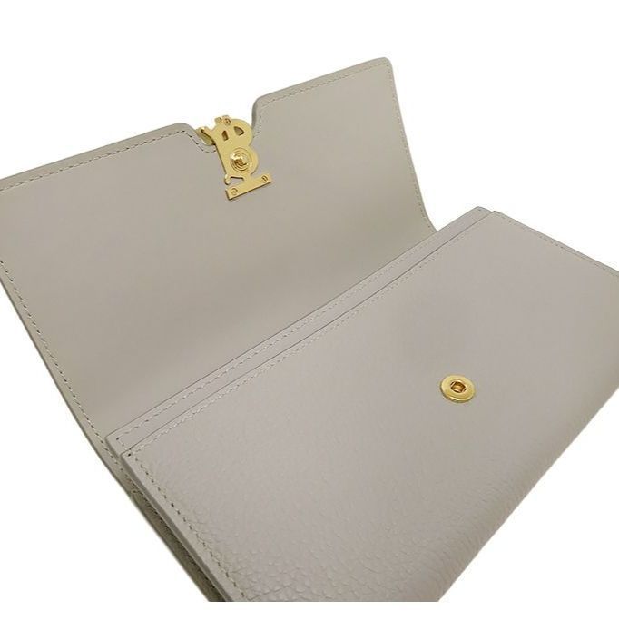 美品✨バーバリー　長財布　二つ折り　ハルトン　レザー　グレージュ　TB バーバリー 長財布 財布 レディース TB コンチネンタル 二つ折り