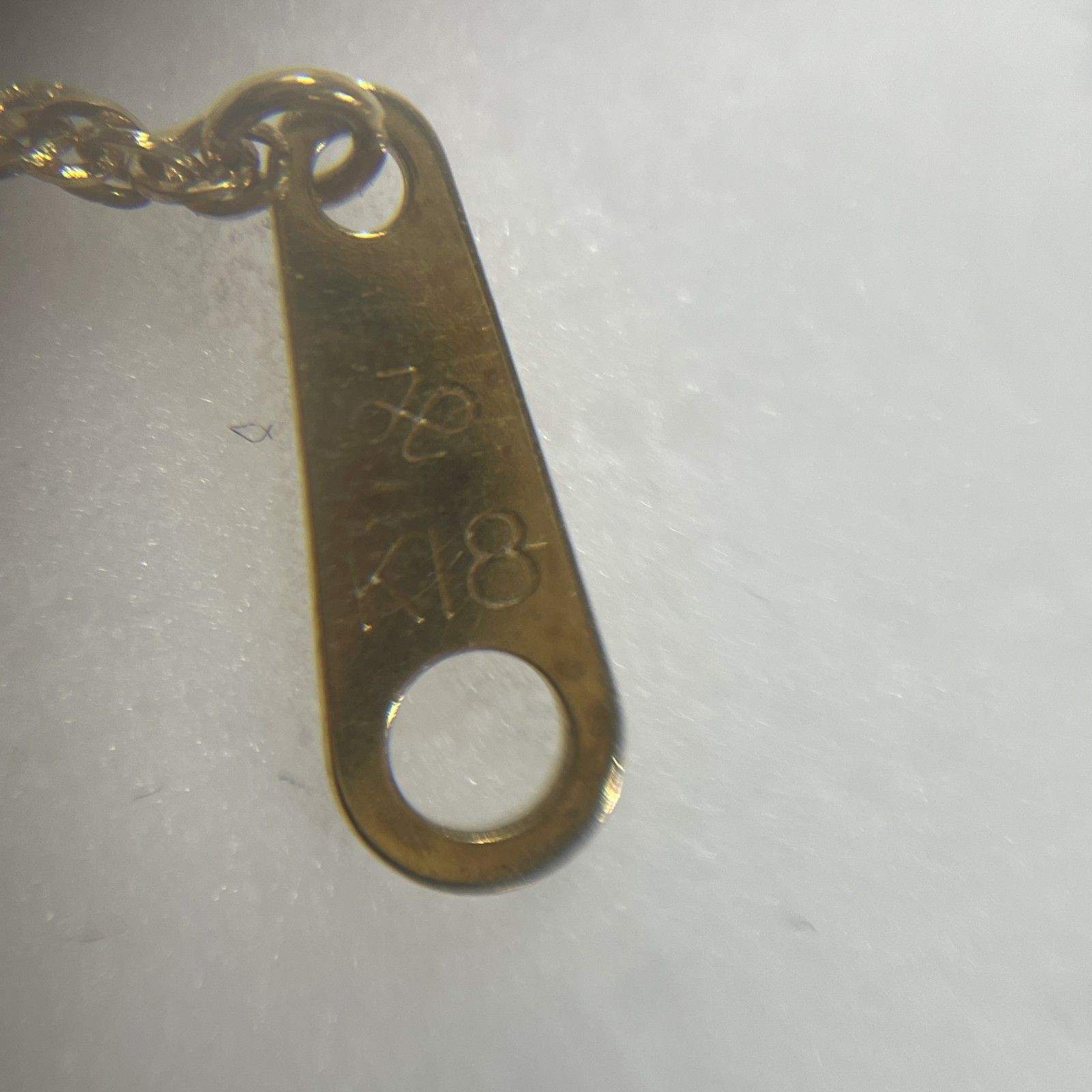 ☆ K18刻印 18金 ゴールド パールボールペンダントトップ付き ゴールド 