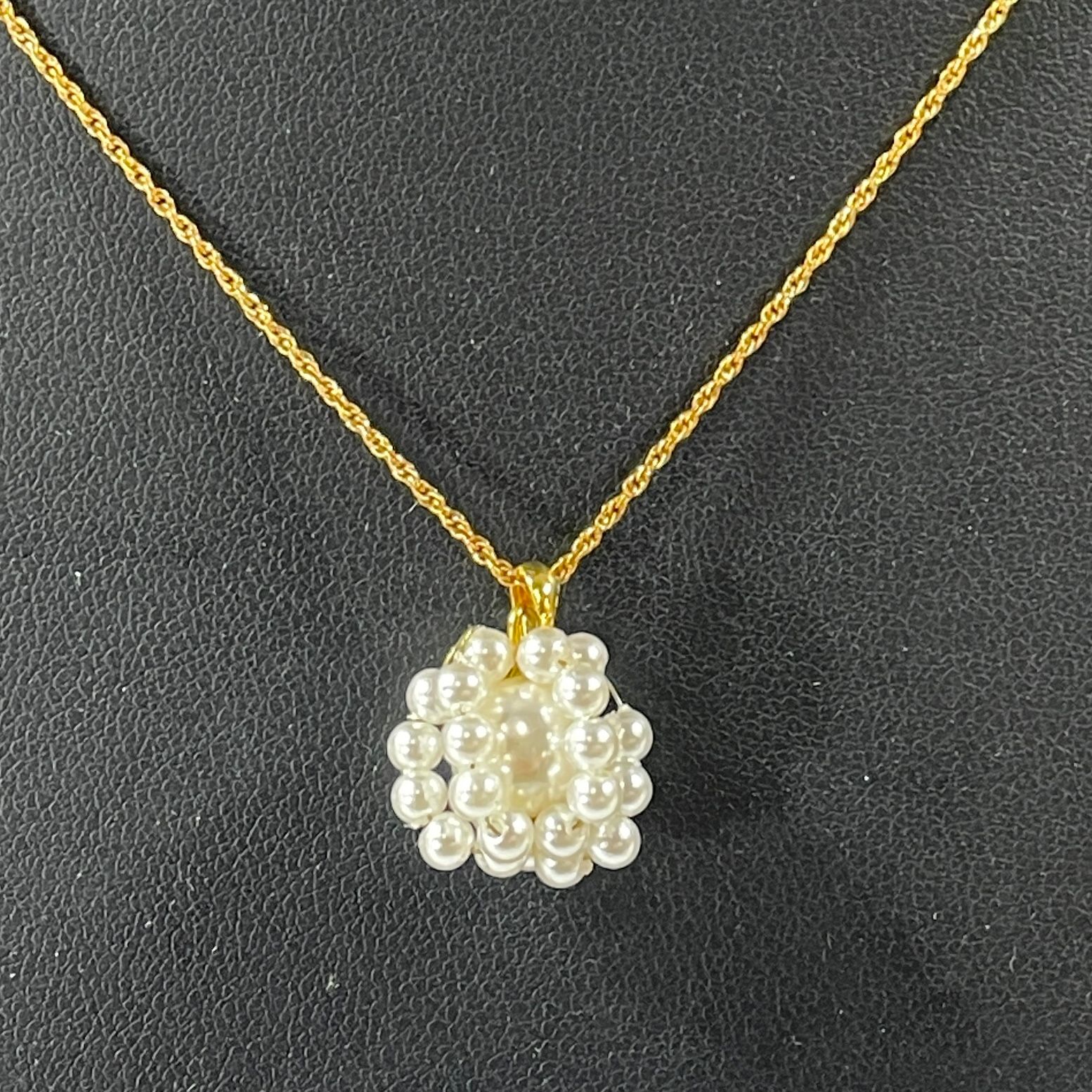 ☆ K18刻印 18金 ゴールド パールボールペンダントトップ付き ゴールド 