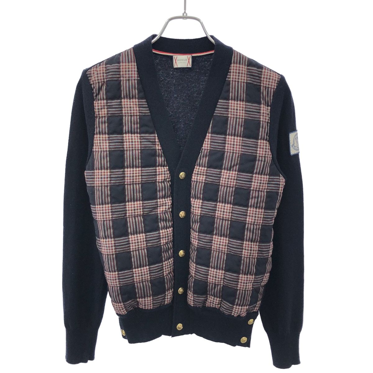 MONCLER GAMME BLEU モンクレールガムブルー チェックパネルウール