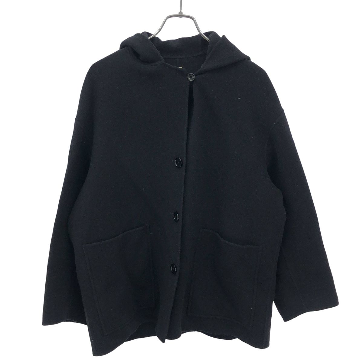 Ron Herman ロンハーマン ウールフーデッドコート ブラック S