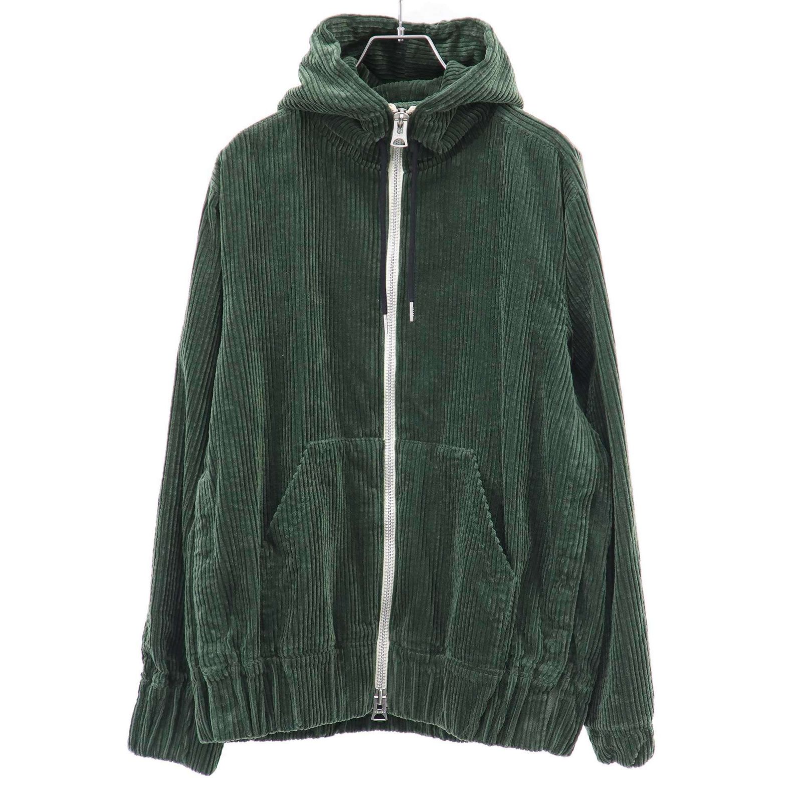 sacai サカイ 24 AW Corduroy Hoodie コーデュロイジップアップパーカー 24-03489 M グリーン 1