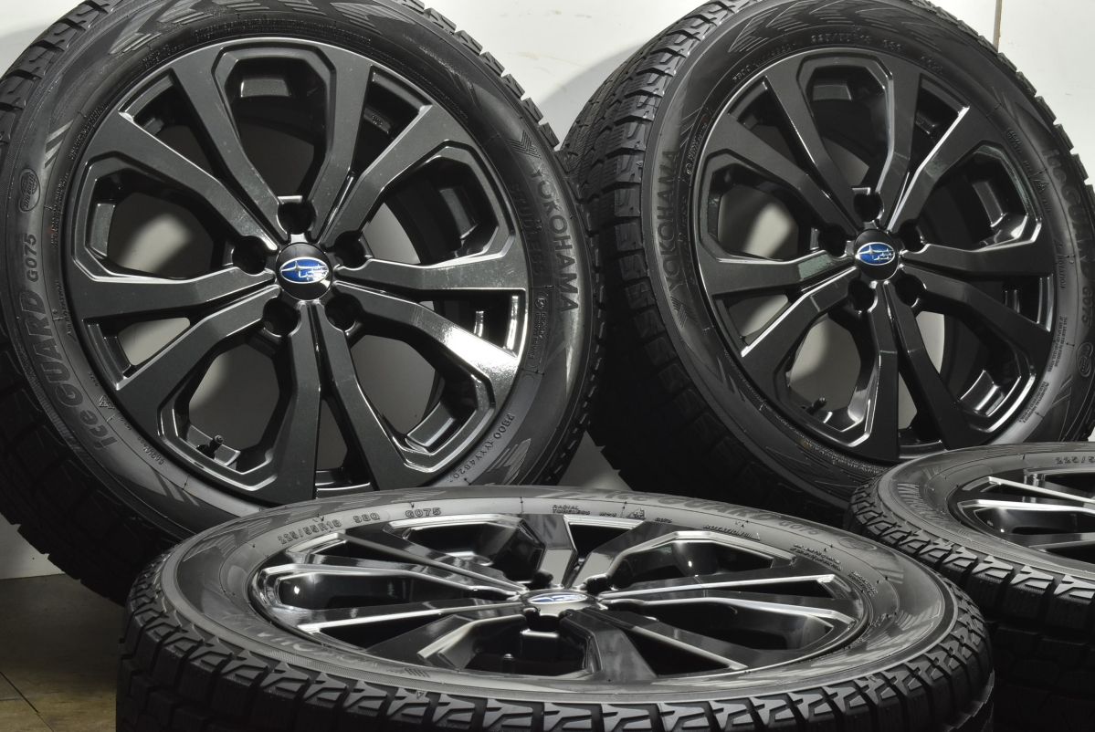 バリ溝 スバル SK フォレスター 18 in 7 J 48 PCD 114.3 ヨコハマ アイスガード G 075 225|55 R レイバック クロストレック