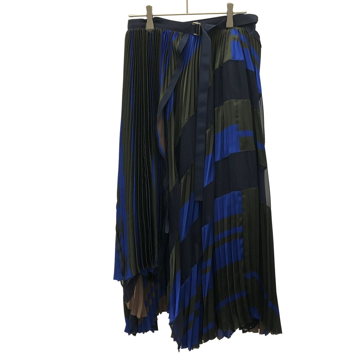 sacai サカイ 19AW アシンメトリープリーツスカート 19-04693 ミックス