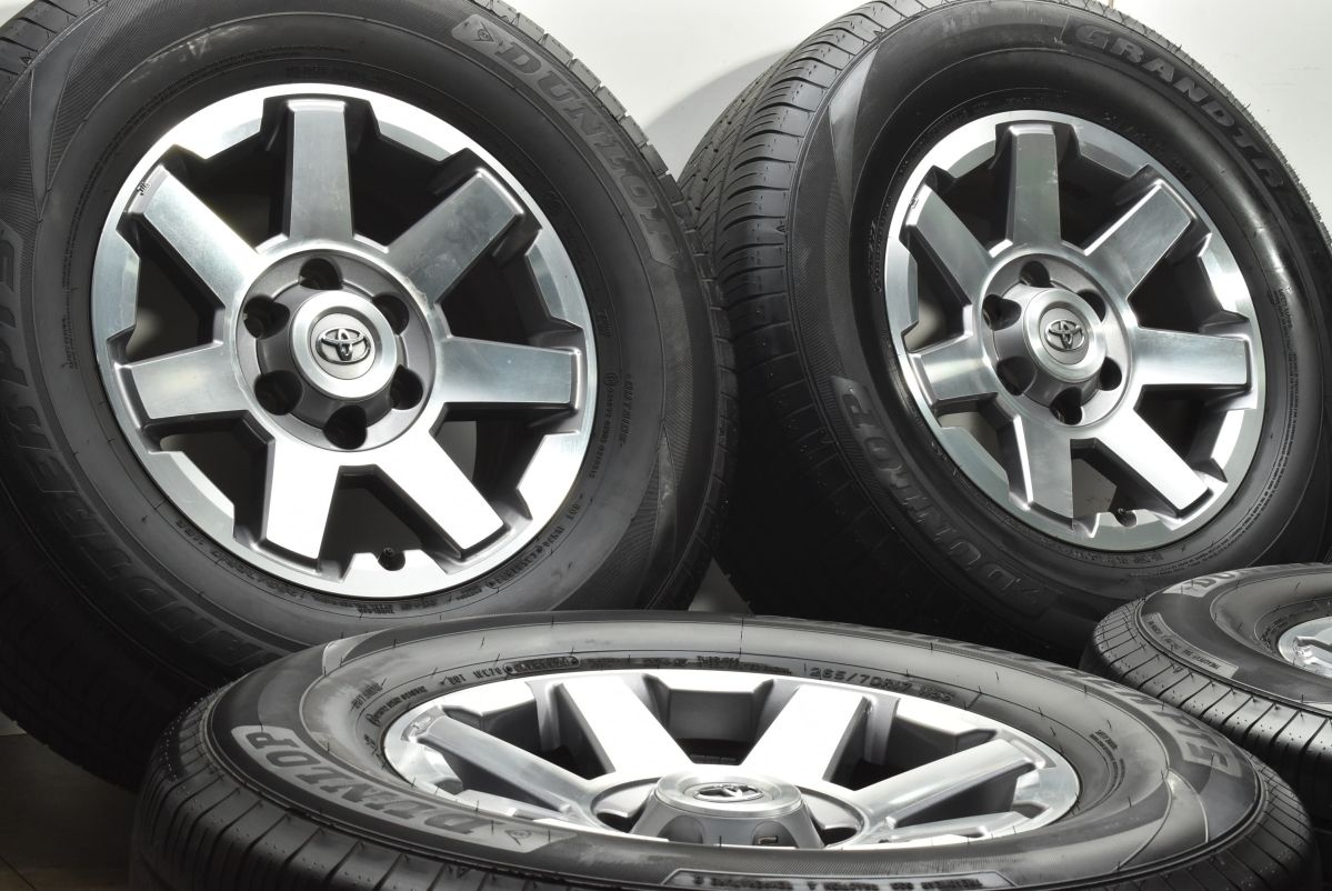 2025年製 バリ溝 トヨタ FJクルーザー オプション 17 in 7.5 J 15 PCD 139.7 ダンロップ グランドトレック PT 5 265|70 R