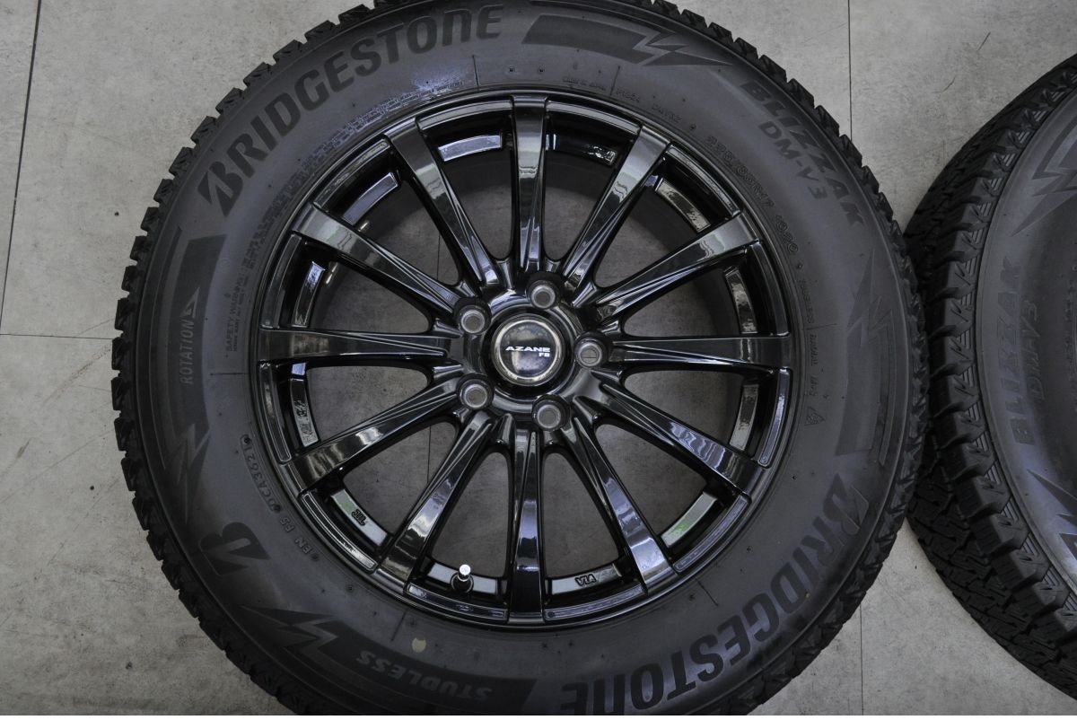 バリ溝 AZANE 17 in 7 J 48 PCD 114.3 ブリザックDM-V 3 225|65 R レクサスNX ハリアー RAV 4 エクストレイル CX-5 CX-8 アウトバック