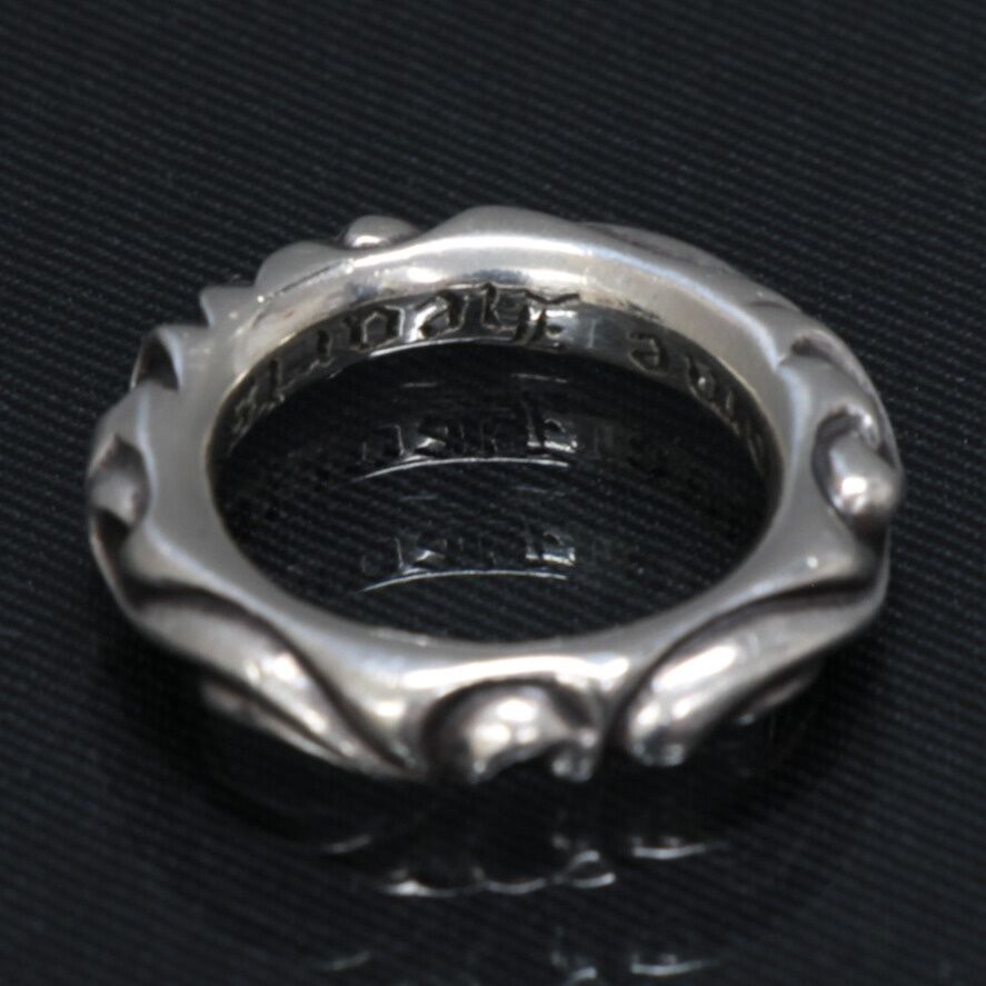  CHROME HEARTS クロムハーツ スクロールバンド リング 指輪 メンズ シルバー SV 925 約12.5号 101554 リング 指輪 アクセサリー